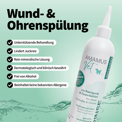 AMAMUS Vet RINSE – Effektive Reinigung & Desinfektion für Tiere 250ml