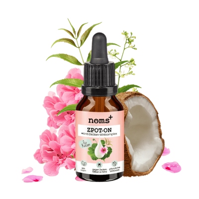 noms+ Zpot-on für Katzen gegen Zecken, Flöhe, Milben & Mücken (30ml)