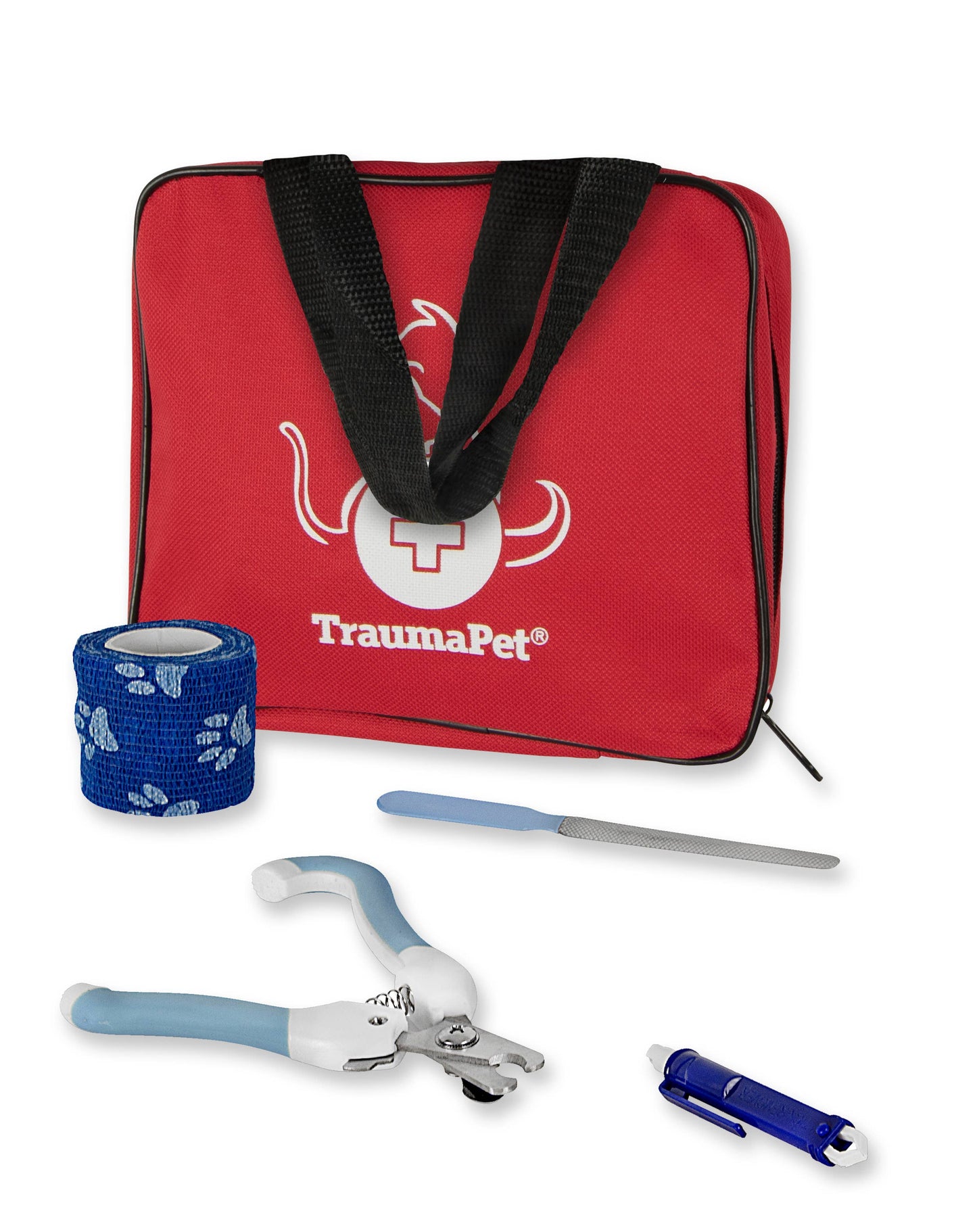 TraumaPet Pflegeset für Tiere | Zeckenzange | Nagelschere | 19-teilig