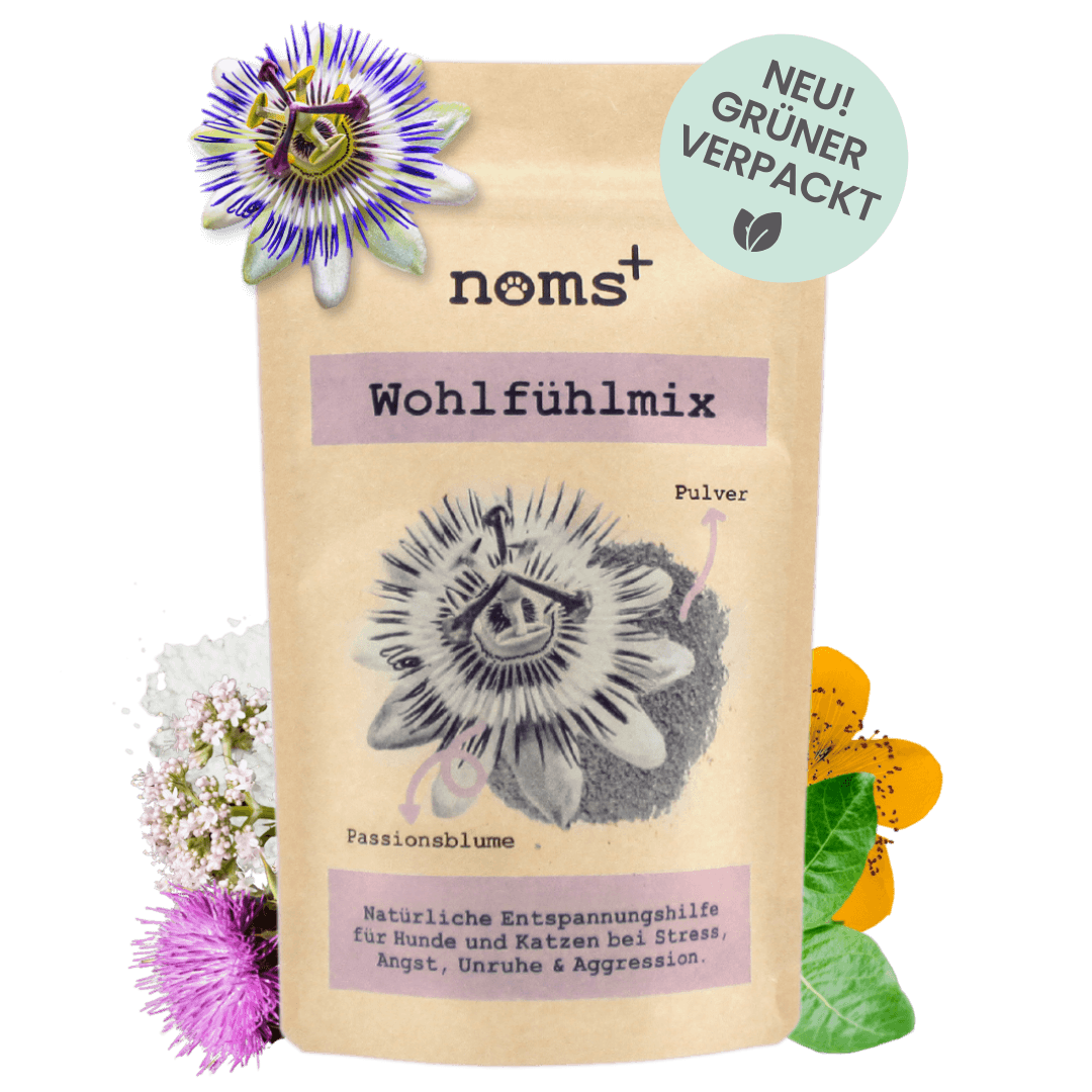 noms+ Wohlfühlmix für Hunde und Katzen bei Stress, Angst, Unruhe und Hyperaktivität (150g)