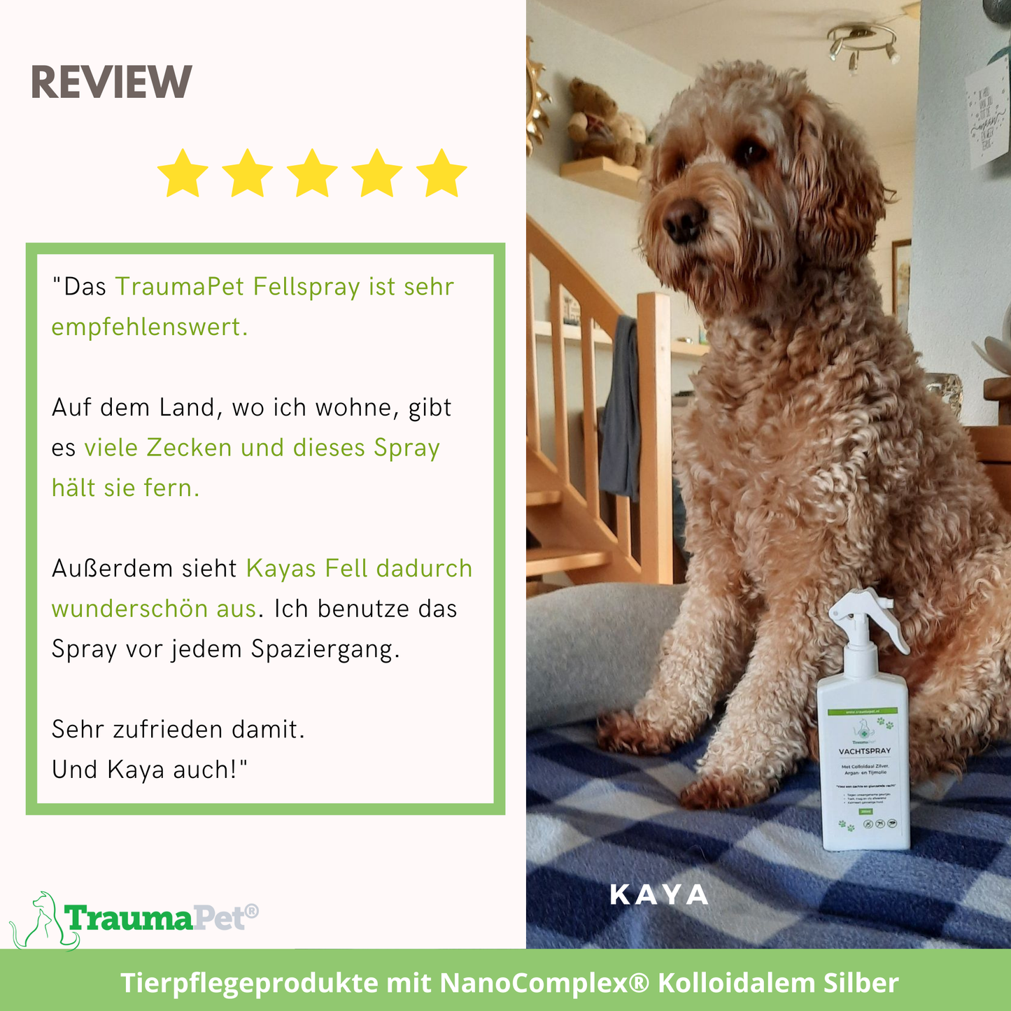 TraumaPet Fellspray Zecken-, Mücken- und Flohschutzmittel | Für Tiere