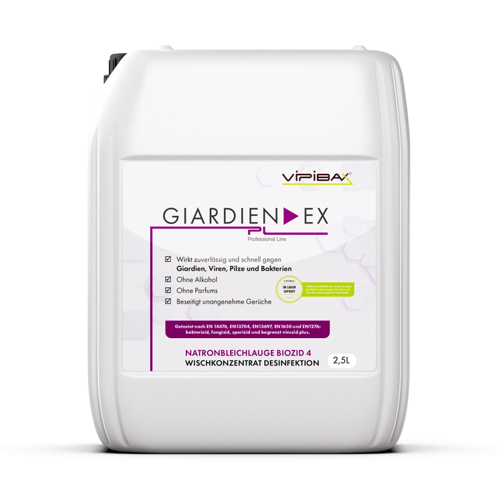 ViPiBaX Giardien EX® Wischkonzentrat Professional Line Natronbleichlauge Biozid 4