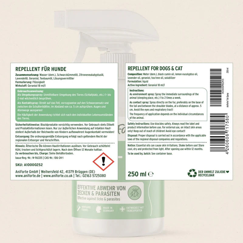AniForte® Zeckenspray für Hunde- 250 ml