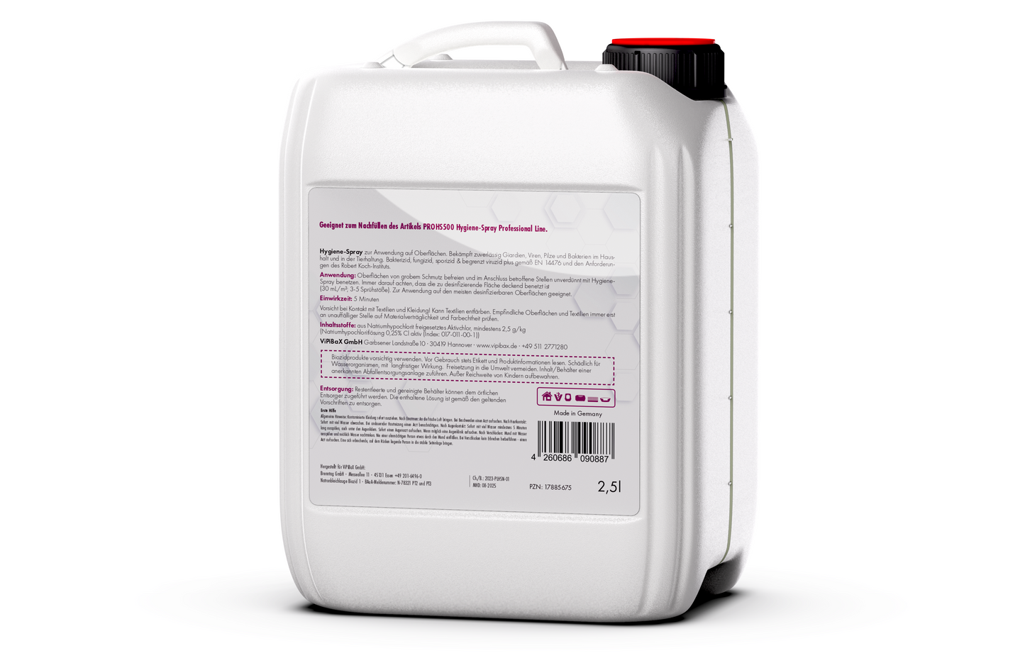 ViPiBaX Giardien EX® Hygiene-Spray Nachfüllpack Professional Line Natronbleichlauge Biozid 1