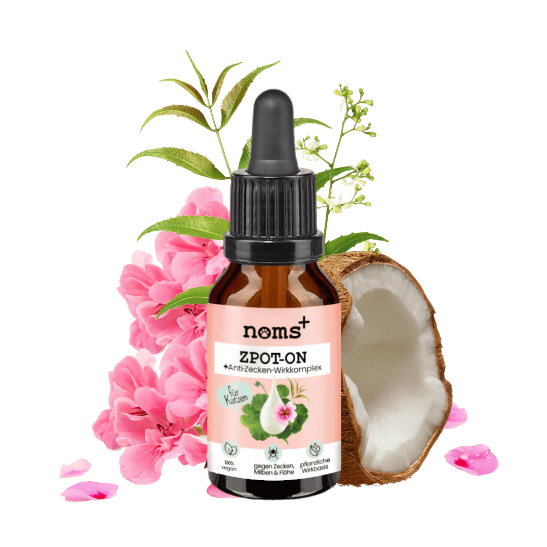 noms+ Zpot-on für Katzen gegen Zecken, Flöhe, Milben & Mücken (30ml)