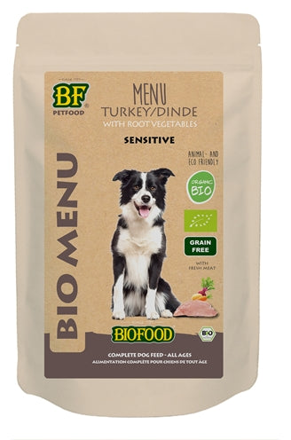 Biofoodbio-Hund-Truthahn-Menübeutel 15X150 GR