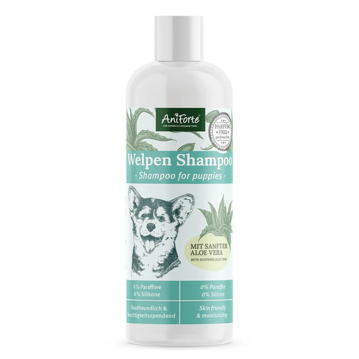 AniForte® Aloe Vera Shampoo – Sanfte, feuchtigkeitsspendende Pflege für Hunde mit empfindlicher Haut, ideal für Welpen und Junghunde.