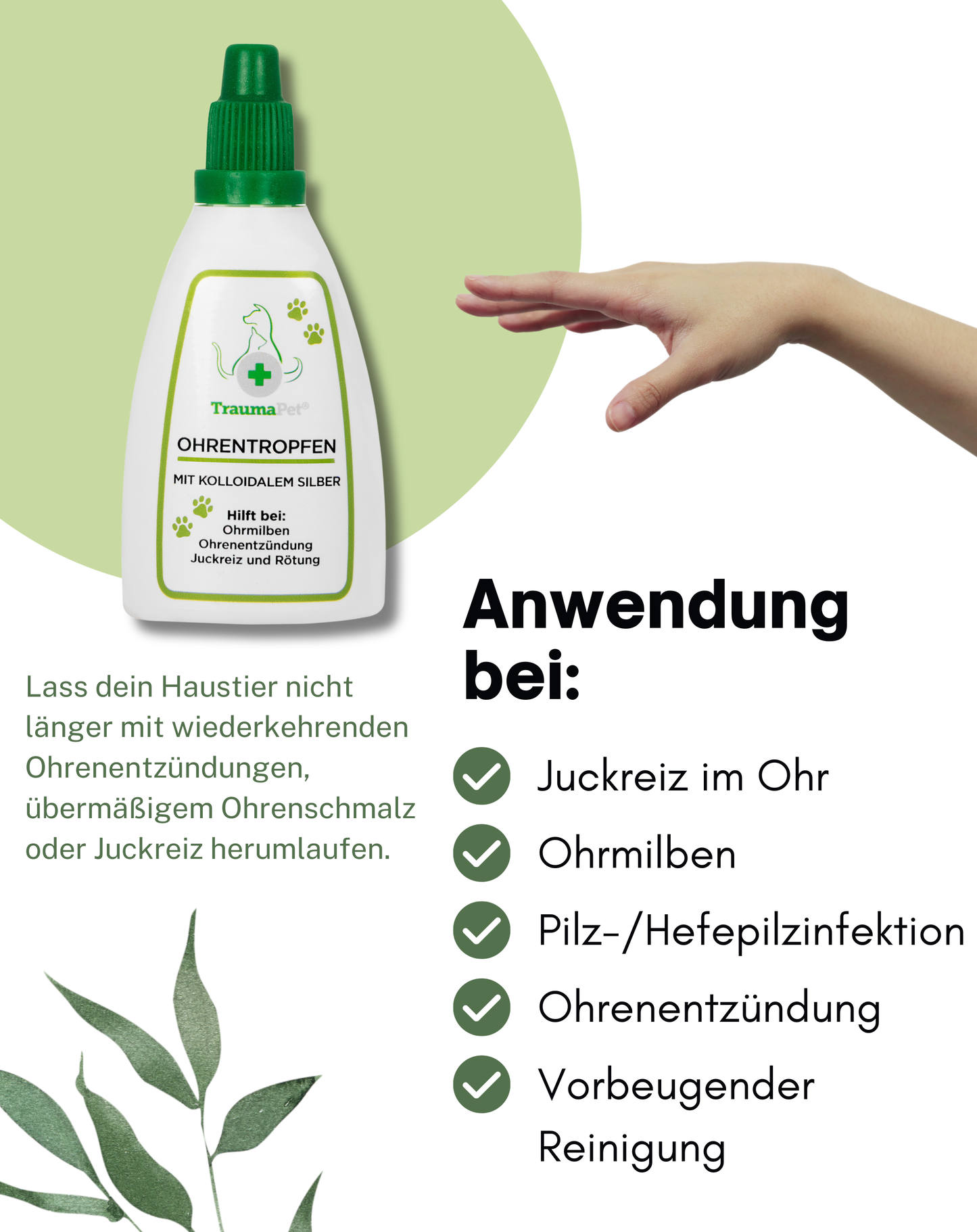 TraumaPet Ohrentropfen mit kolloidalem Silber für Tiere 50ml