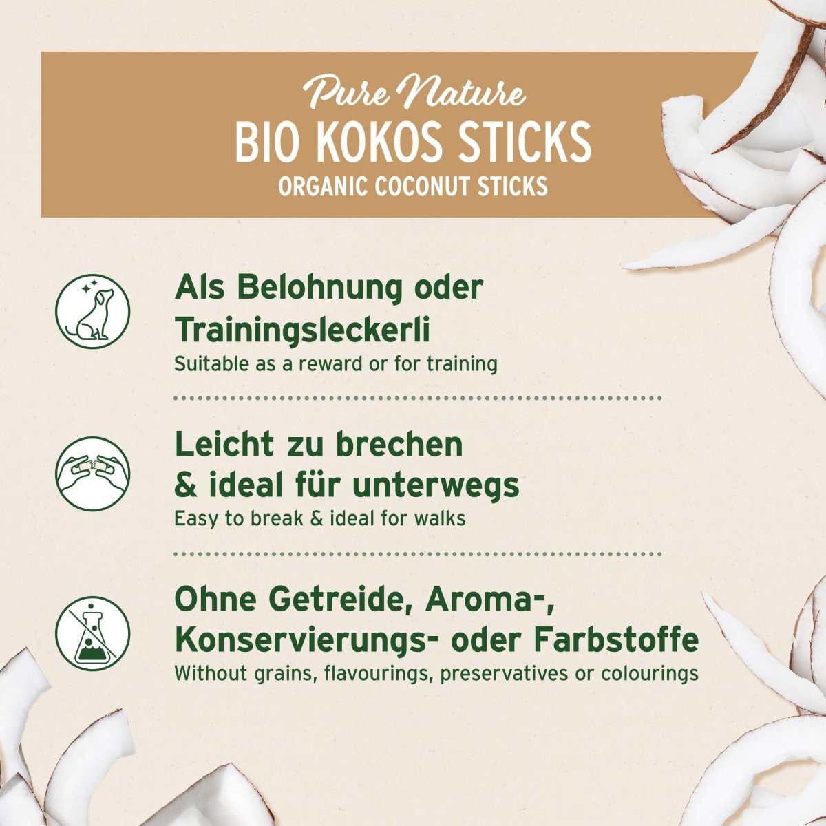 AniForte® BIO Kokosnuss Sticks 500 g