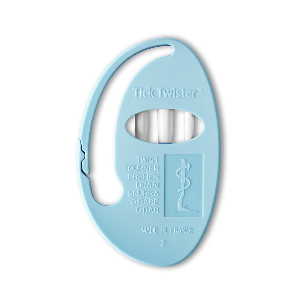 Blaue Tick Twister ClipBox in geschlossener Ansicht