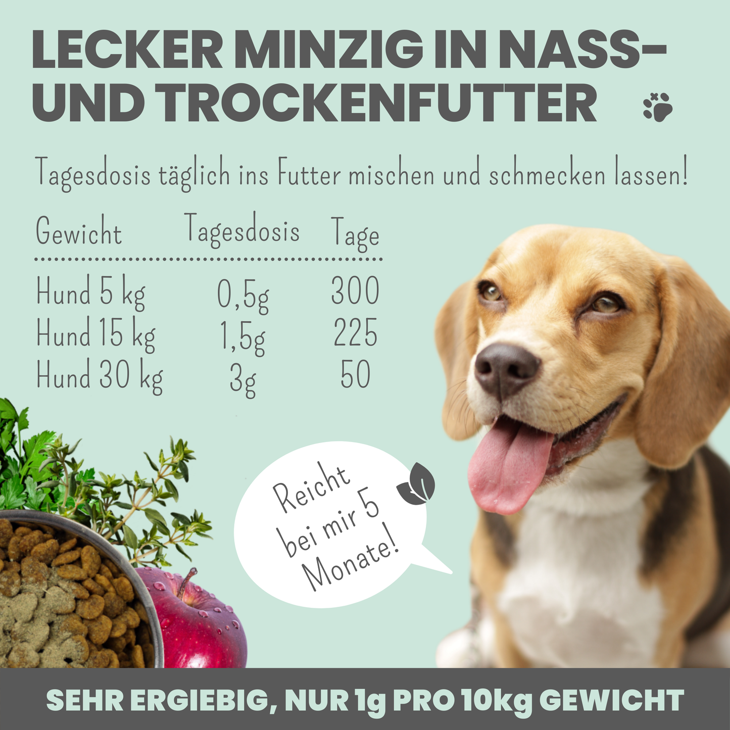 noms+ Dentalmix für Hunde zur Zahnpflege und für frischen Atem (150g)