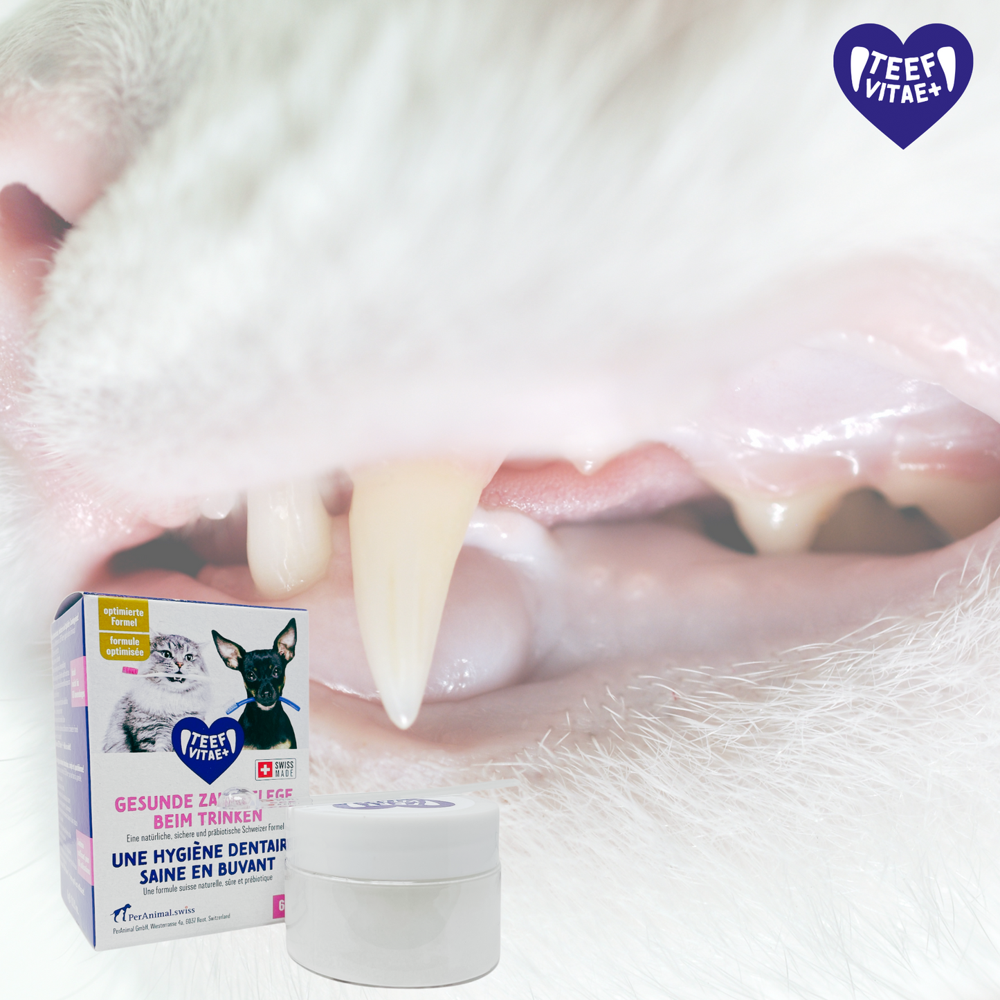 TEEF VitaePlus® Natürliche Zahnpflege beim Trinken für Hunde & Katzen