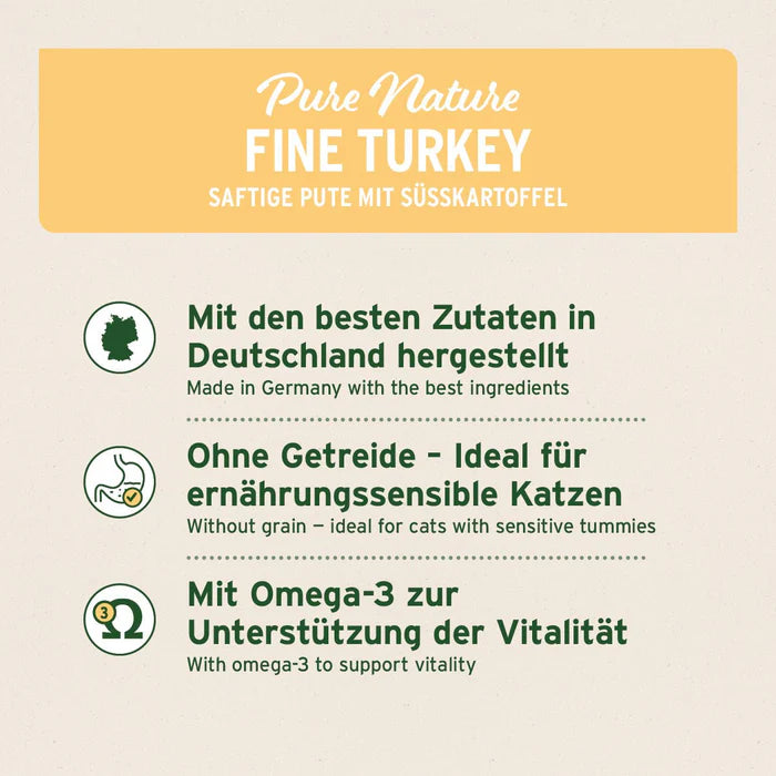 AniForte® Nassfutter Fine Turkey – Saftige Pute mit Süßkartoffel - 6 x 400 g