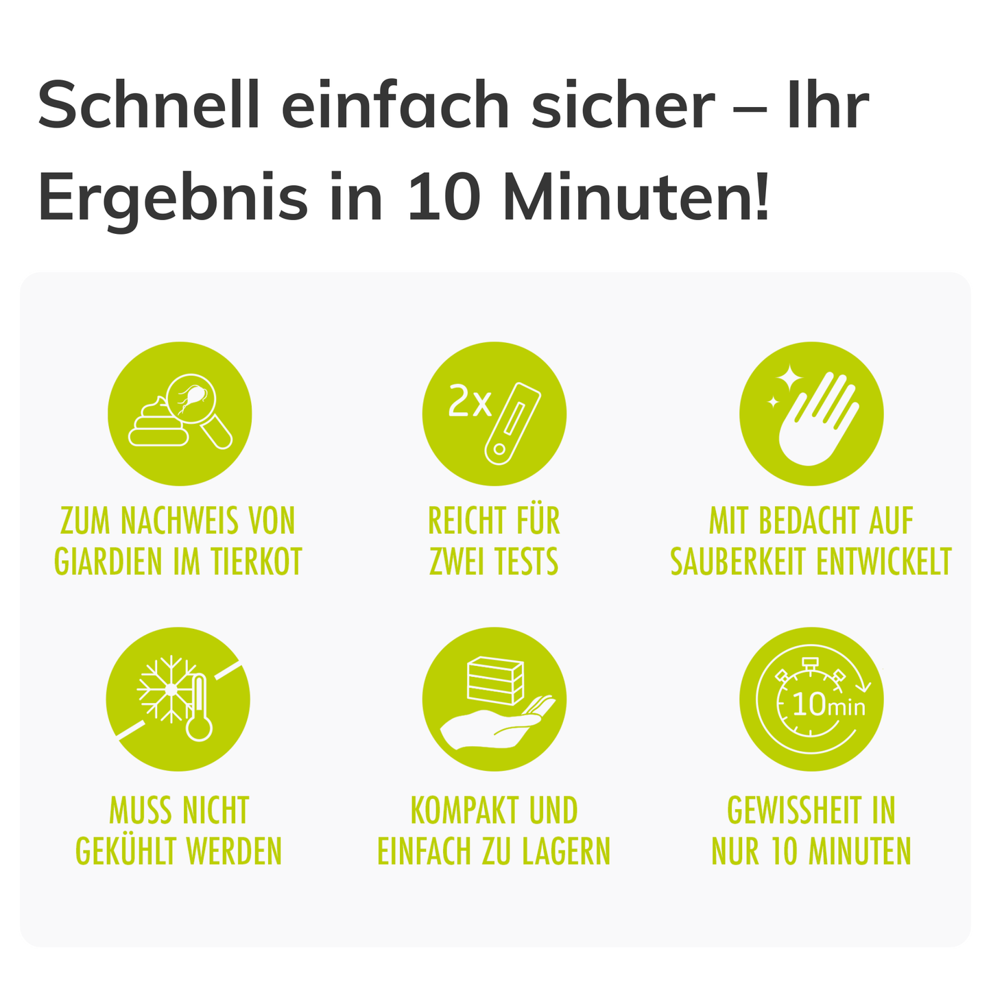 Giardien Schnelltest - schnell einfach sicher