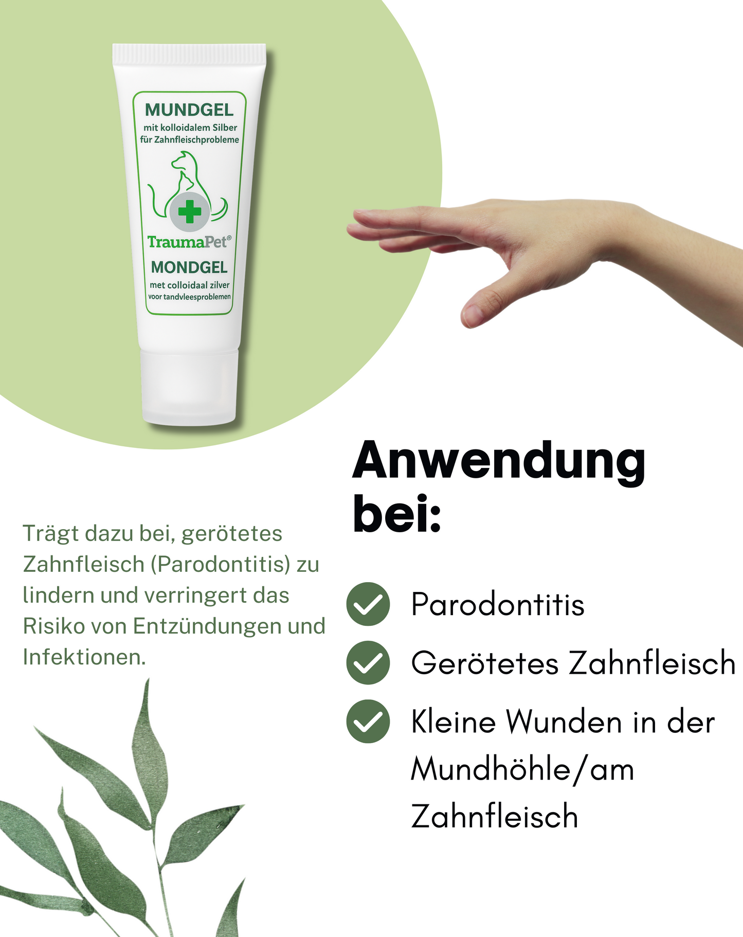 TraumaPet Mundgel mit kolloidalem Silber für Tiere | Parodontitis 10ml