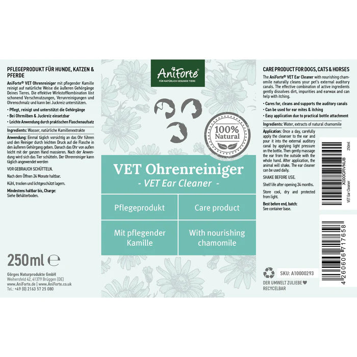 AniForte® VET Ohrenreiniger Kamille - 250 ml