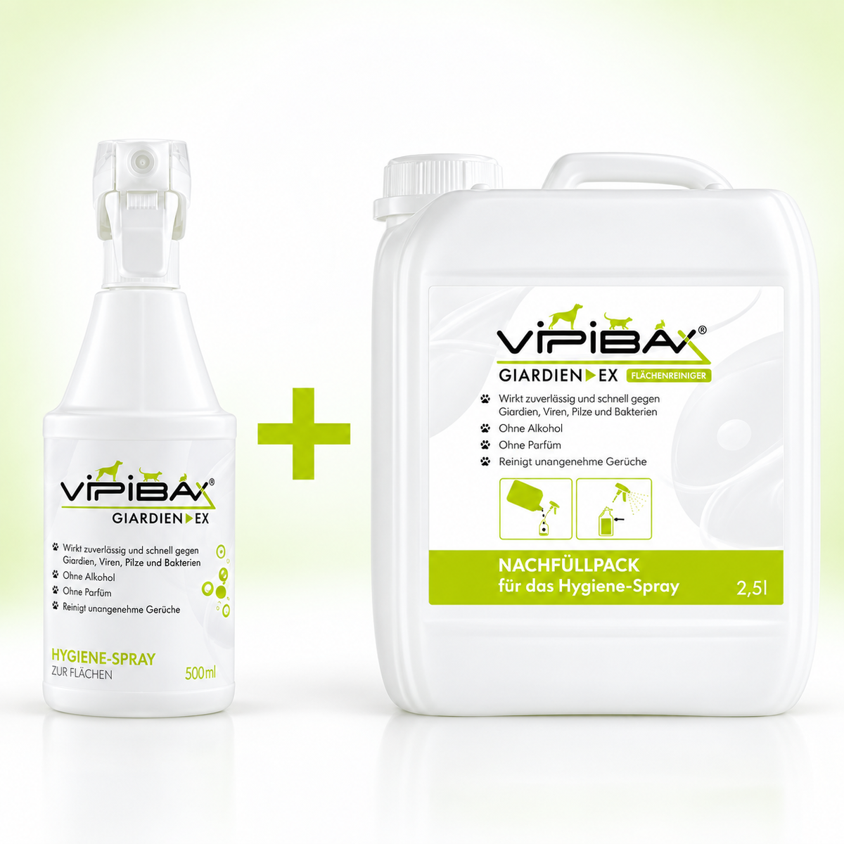 ViPiBaX Giardien EX® Hygiene-Spray Duo 500 ml + 2,5 l